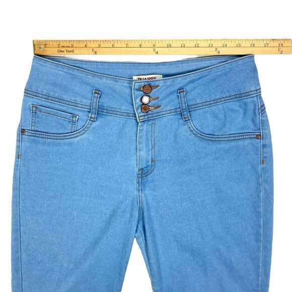 Quarry Core Skinny Ankle Jeans Women 12 Blue Light Wash Push-Up Hi Waisted Chic - Picture 10 of 16